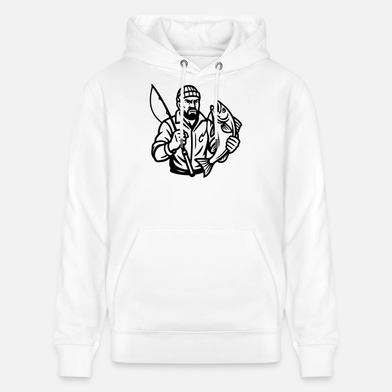 Pêcheur - Sweat à capuche bio CRUISER Stanley/Stella Unisexe - blanc