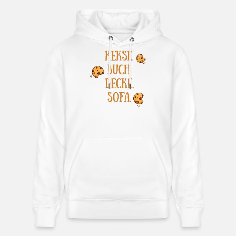 Canapé Couverture Cookie Book - Sweat à capuche bio CRUISER Stanley/Stella Unisexe - blanc