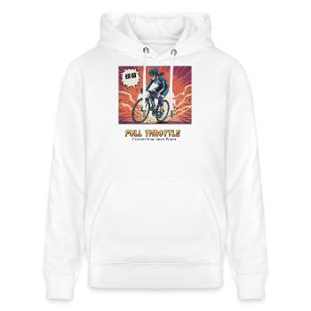 Vollgas-Sprint - Stanley/Stella Unisex Bio-Hoodie CRUISER  - Weiß - Vorne - Alina (178cm) & Michal (187cm)