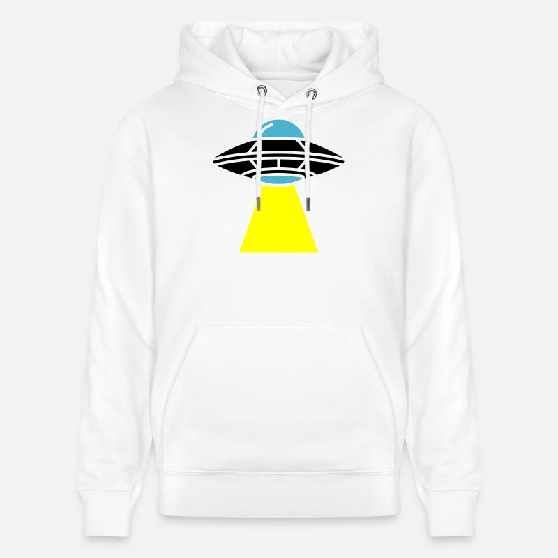 Vaisseau spatial extraterrestre OVNI Light - Sweat à capuche bio CRUISER Stanley/Stella Unisexe - blanc