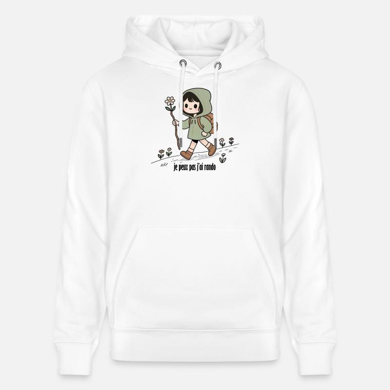 Randonneuse , je peux pas j'ai rando - Sweat à capuche bio CRUISER Stanley/Stella Unisexe - blanc
