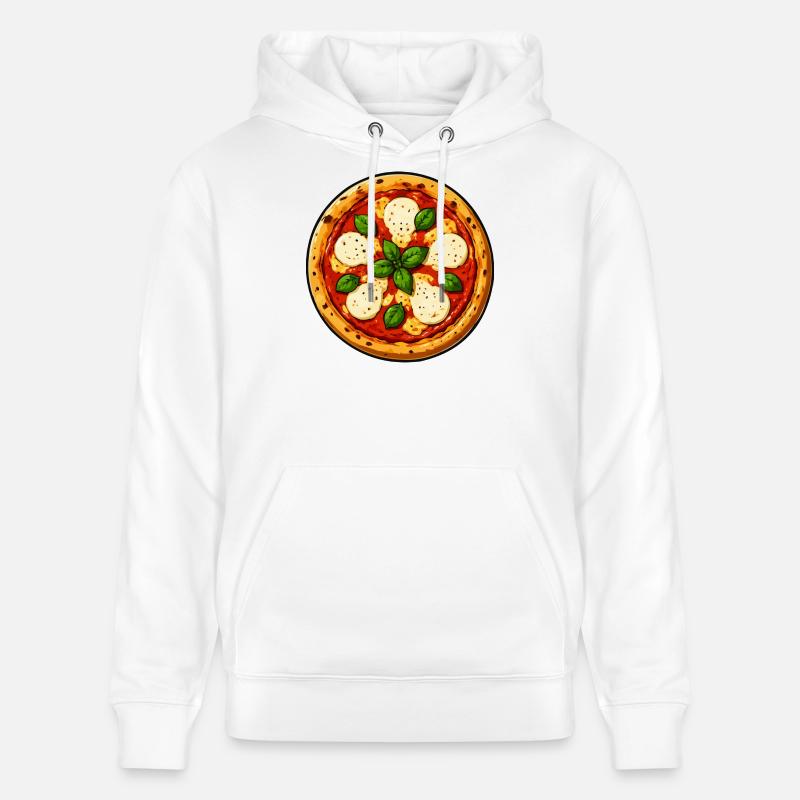 Bande dessinée Basil Pizza - Sweat à capuche bio CRUISER Stanley/Stella Unisexe - blanc