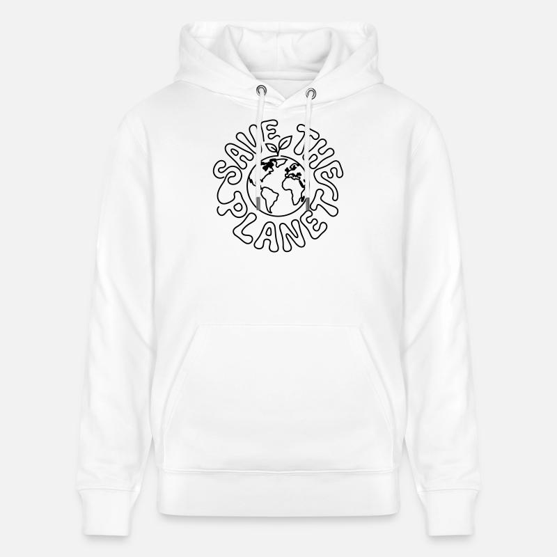 Sauver la planète - Sweat à capuche bio CRUISER Stanley/Stella Unisexe - blanc