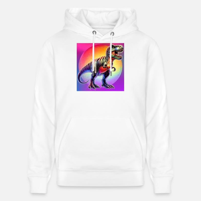 dinosaure - Sweat à capuche bio CRUISER Stanley/Stella Unisexe - blanc