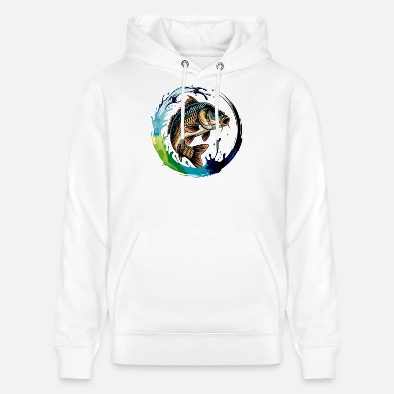 Springender Karpf - Stanley/Stella Unisex Bio-Hoodie CRUISER - Weiß