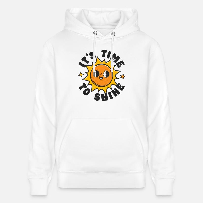 Il est temps de briller - Sweat à capuche bio CRUISER Stanley/Stella Unisexe - blanc