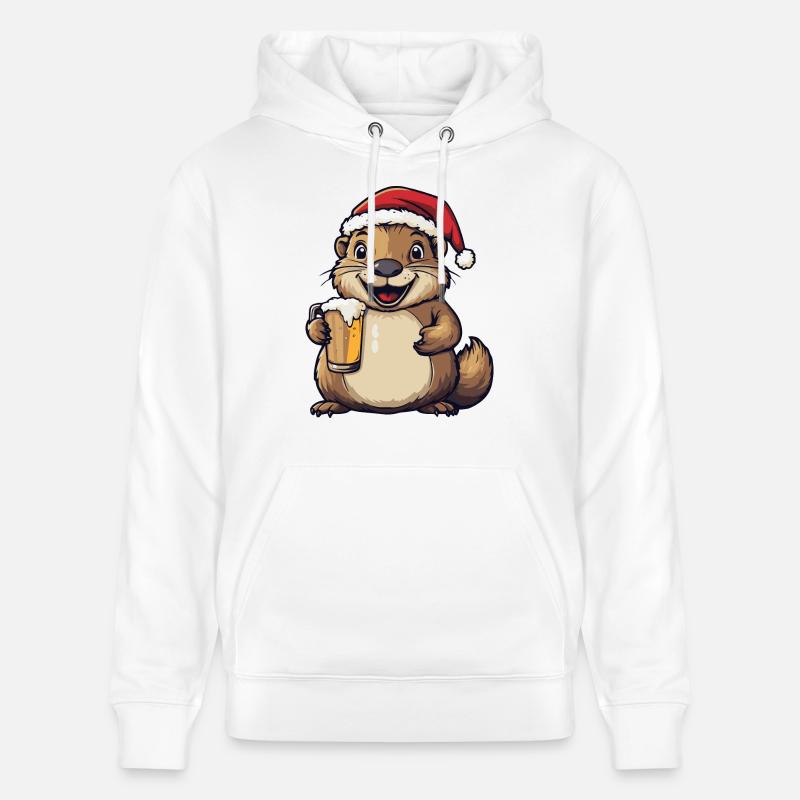 Bière de Noël Beaver - Sweat à capuche bio CRUISER Stanley/Stella Unisexe - blanc