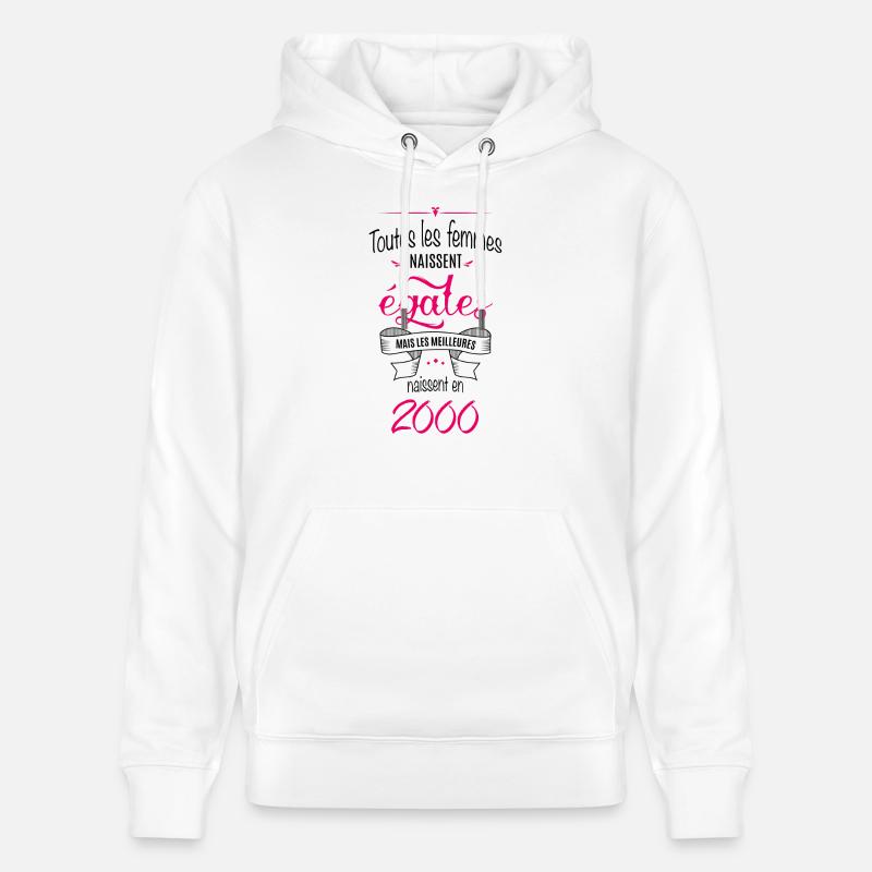 Année 2000 (fe) - Sweat à capuche bio CRUISER Stanley/Stella Unisexe - blanc