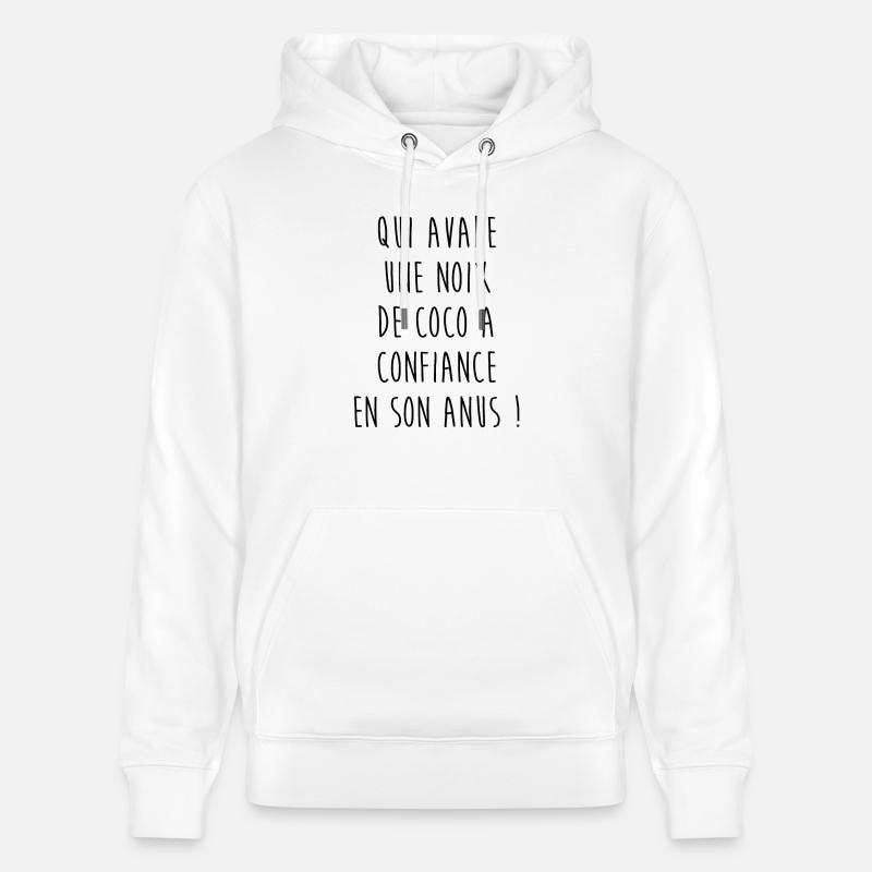 ...une noix de coco - Sweat à capuche bio CRUISER Stanley/Stella Unisexe - blanc