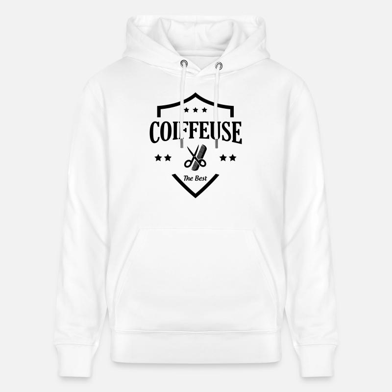 Coiffure / Coiffeur / Coiffeuse / Mode / Cheveux - Sweat à capuche bio CRUISER Stanley/Stella Unisexe - blanc