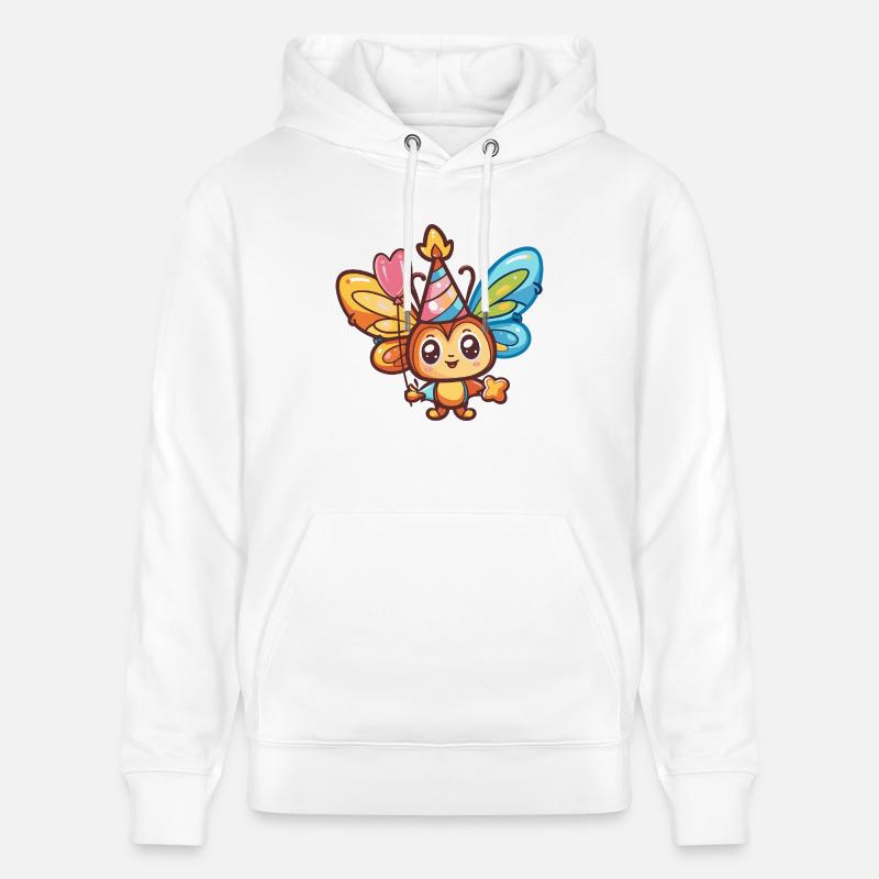 Papillon Anniversaire Bébé - Sweat à capuche bio CRUISER Stanley/Stella Unisexe - blanc