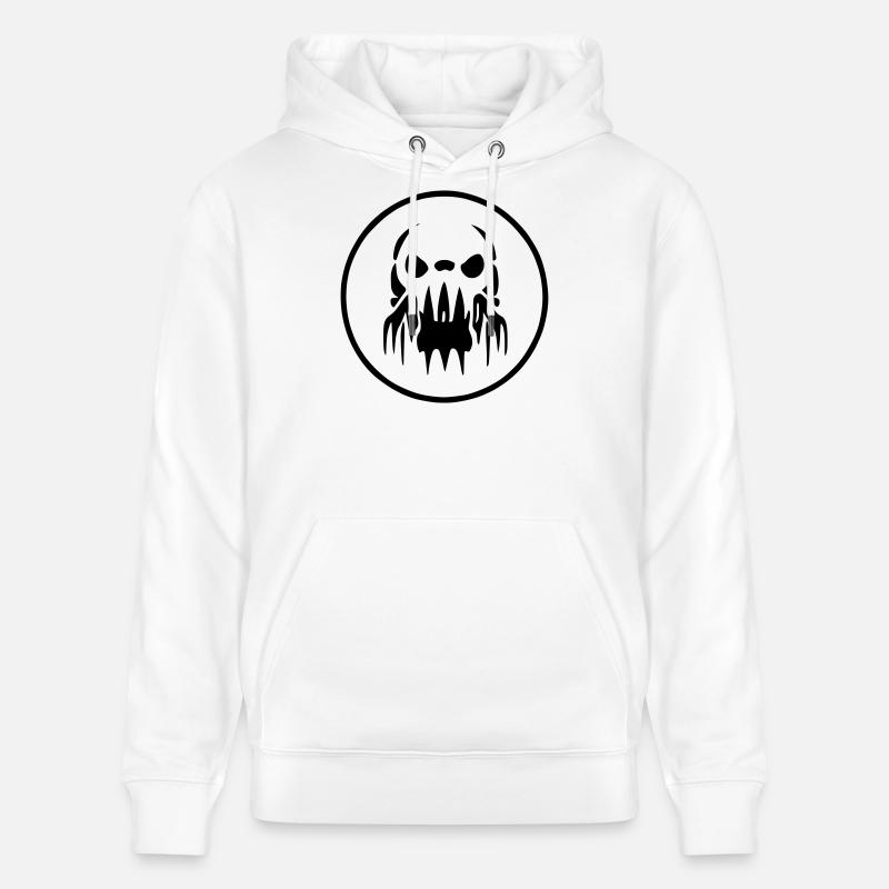 Logo Zombie Alien - Sweat à capuche bio CRUISER Stanley/Stella Unisexe - blanc