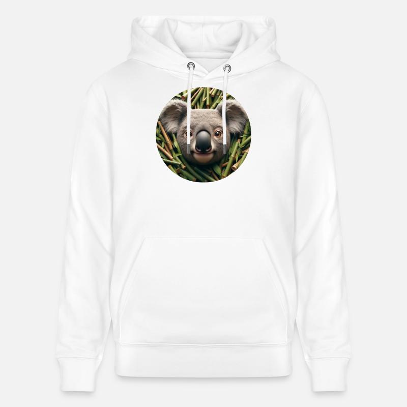 Koala dans le style d’animation - Sweat à capuche bio CRUISER Stanley/Stella Unisexe - blanc