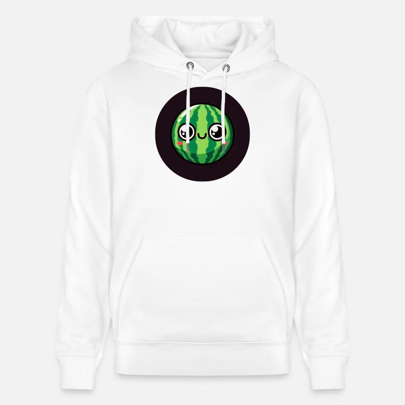 Pastèque sucrée avec des yeux - Sweat à capuche bio CRUISER Stanley/Stella Unisexe - blanc