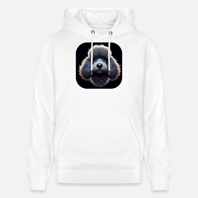 Caniche dans le style d’animation - Sweat à capuche bio CRUISER Stanley/Stella Unisexe - blanc