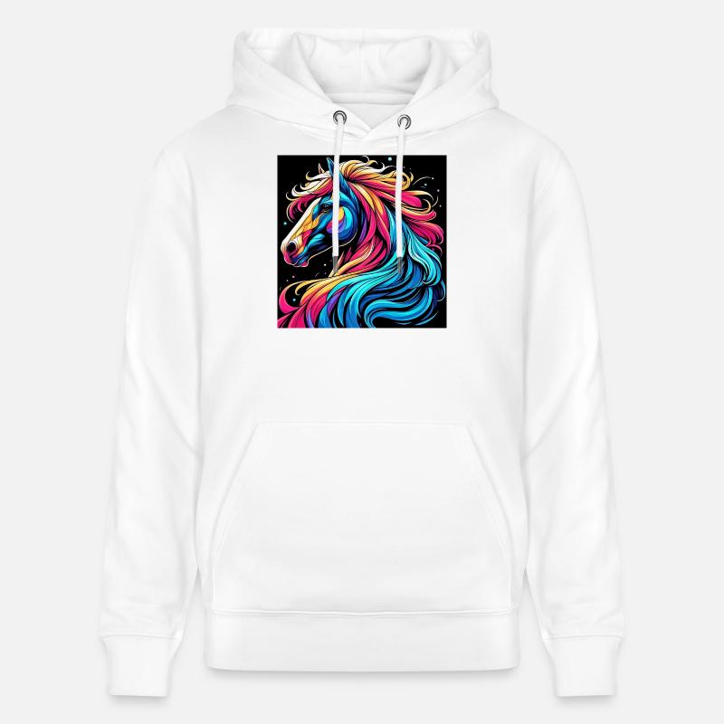 Cheval - Sweat à capuche bio CRUISER Stanley/Stella Unisexe - blanc