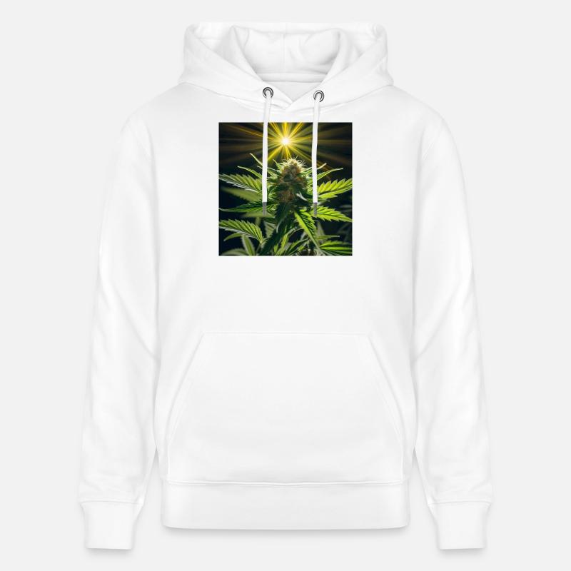 Cannabis 4 - Sweat à capuche bio CRUISER Stanley/Stella Unisexe - blanc