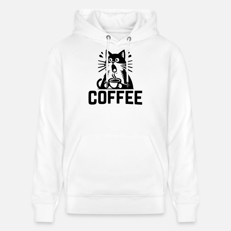 Katzen-Kaffee - Stanley/Stella Unisex Bio-Hoodie CRUISER - Weiß