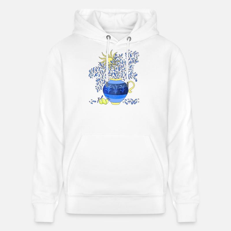 Vase aux citrons - Sweat à capuche bio CRUISER Stanley/Stella Unisexe - blanc