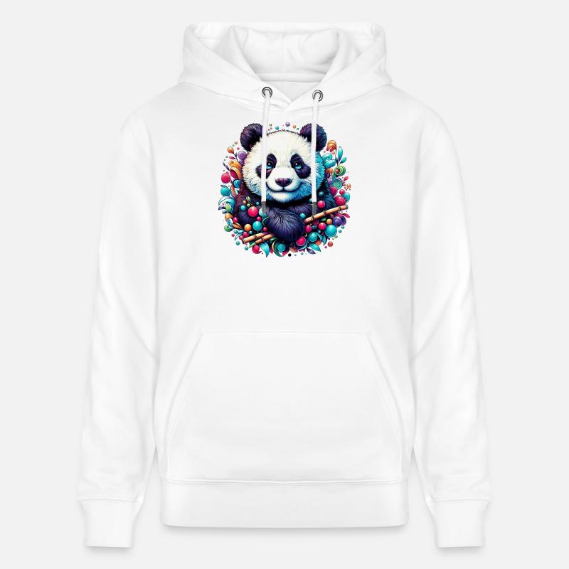 Panda - Sweat à capuche bio CRUISER Stanley/Stella Unisexe - blanc