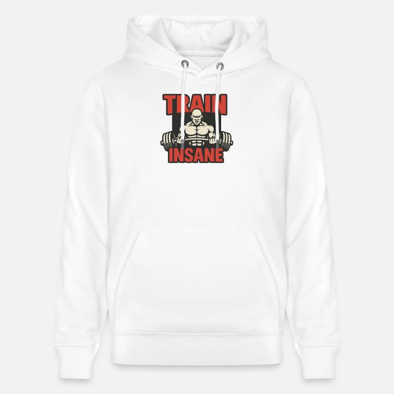 Train Insane Power Symbol Design - Sweat à capuche bio CRUISER Stanley/Stella Unisexe - blanc
