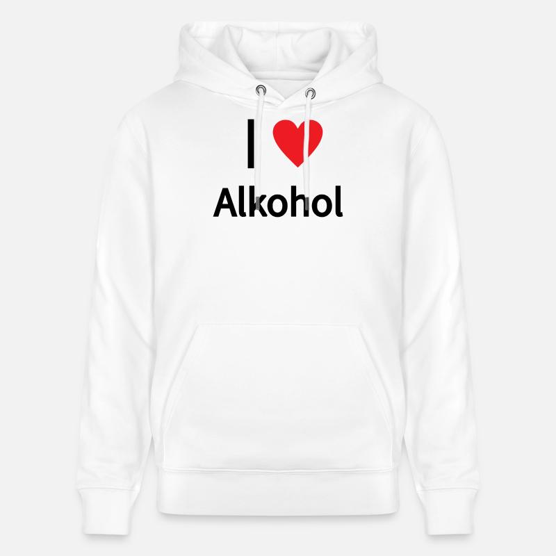 J’adore l’alcool Pullover Hoodie - Sweat à capuche bio CRUISER Stanley/Stella Unisexe - blanc
