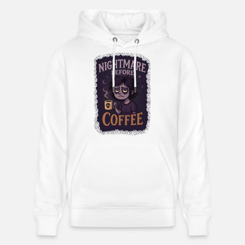 Sans café - sans moi - Sweat à capuche bio CRUISER Stanley/Stella Unisexe - blanc