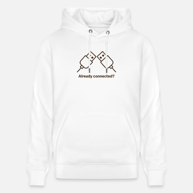 Déjà connecté - Sweat à capuche bio CRUISER Stanley/Stella Unisexe - blanc