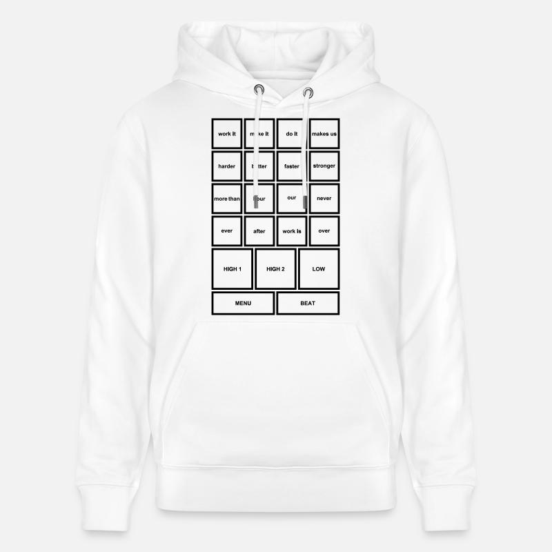 Travaillez-le – Motivation, pouvoir et progrès - Sweat à capuche bio CRUISER Stanley/Stella Unisexe - blanc