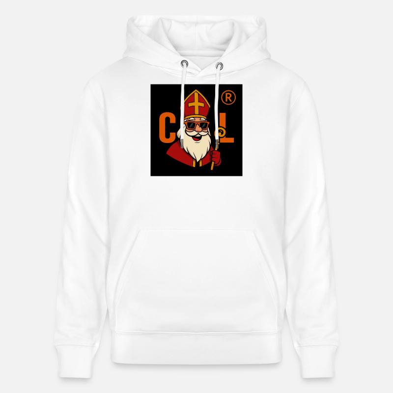 Sinterklaas avec lunettes de soleil - Sweat à capuche bio CRUISER Stanley/Stella Unisexe - blanc