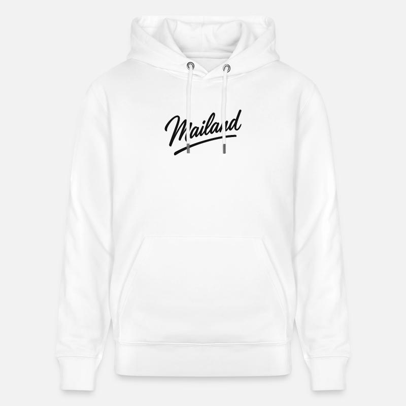 Logo Milan Script – Lettrage Milan - Sweat à capuche bio CRUISER Stanley/Stella Unisexe - blanc