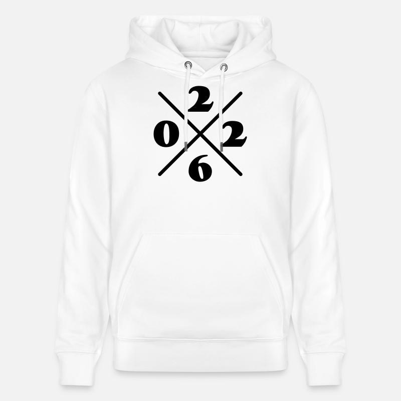 Année élémentaire 2026 - Sweat à capuche bio CRUISER Stanley/Stella Unisexe - blanc