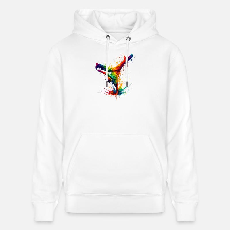 Main Danse Arc-en-Ciel Éclaboussée - Sweat à capuche bio CRUISER Stanley/Stella Unisexe - blanc