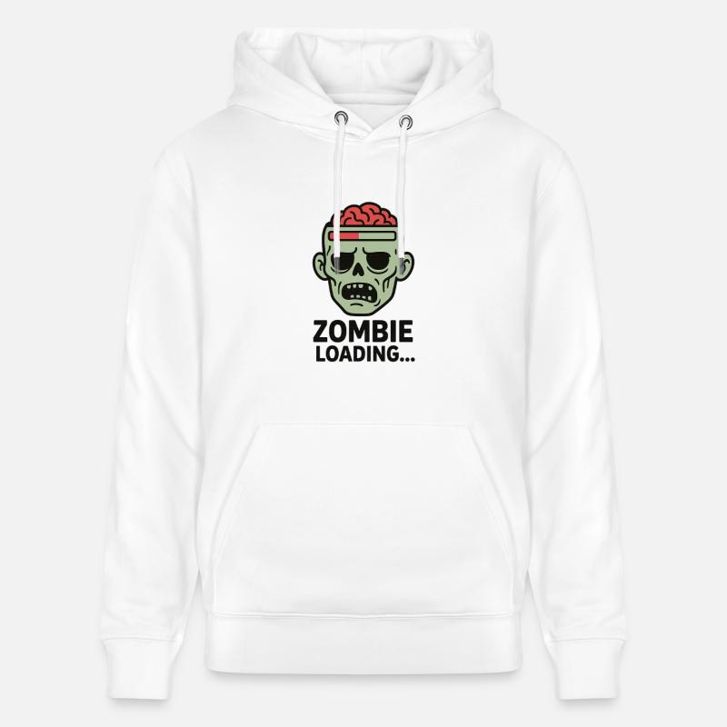 Zombie Loading Schädel Grafik - Stanley/Stella Unisex Bio-Hoodie CRUISER  - Weiß