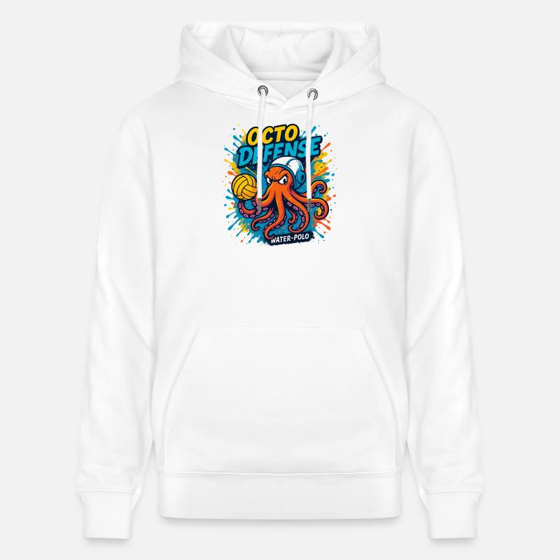 OctoDefense Water-Polo - Sweat à capuche bio CRUISER Stanley/Stella Unisexe - blanc