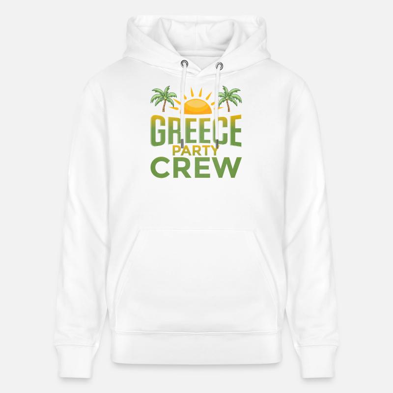 Équipe du parti grec - Sweat à capuche bio CRUISER Stanley/Stella Unisexe - blanc