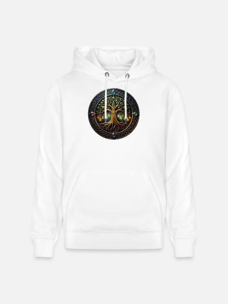 Fantasiebaum des Lichts - Stanley/Stella Unisex Bio-Hoodie CRUISER  - Weiß