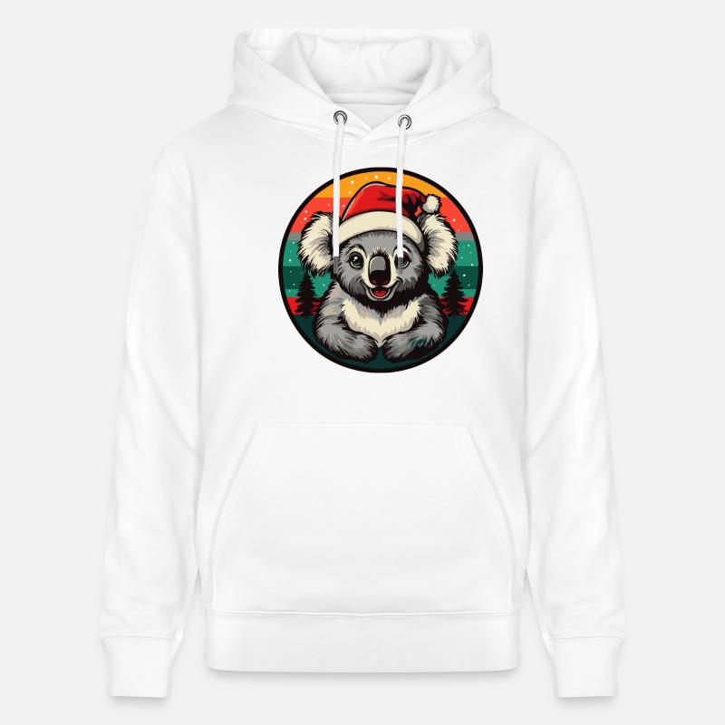 Noël Koala Noël - Sweat à capuche bio CRUISER Stanley/Stella Unisexe - blanc