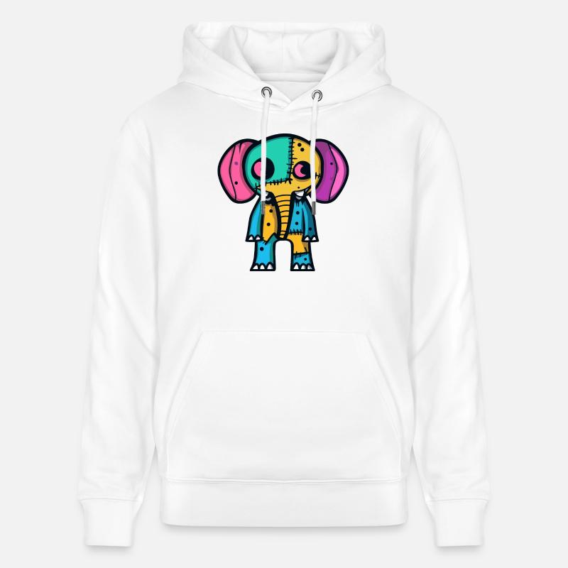 Éléphant Halloween Animal - Sweat à capuche bio CRUISER Stanley/Stella Unisexe - blanc