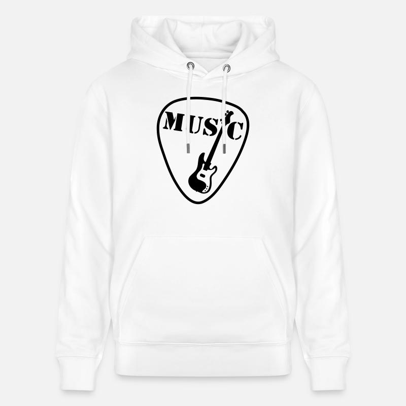 guitare plectre - Sweat à capuche bio CRUISER Stanley/Stella Unisexe - blanc