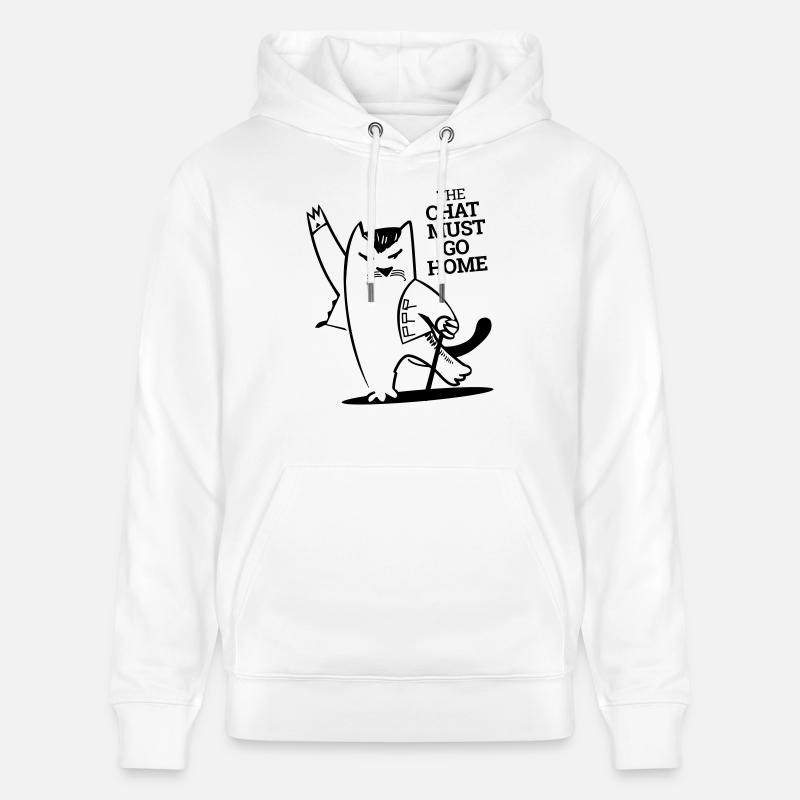 Chat Must Go Home - Sweat à capuche bio CRUISER Stanley/Stella Unisexe - blanc