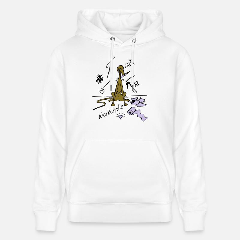 workaholic - Sweat à capuche bio CRUISER Stanley/Stella Unisexe - blanc