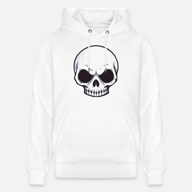 tête de crâne - Sweat à capuche bio CRUISER Stanley/Stella Unisexe - blanc