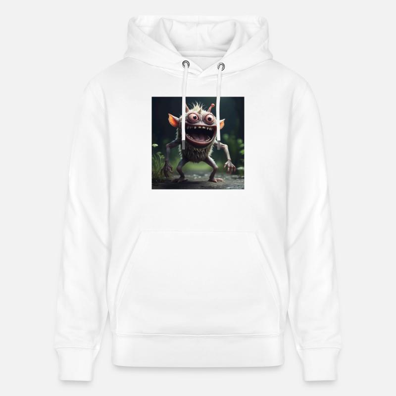 Créature joyeuse - Sweat à capuche bio CRUISER Stanley/Stella Unisexe - blanc