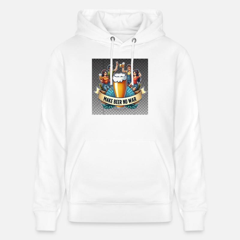 make Beer No War Logo - Stanley/Stella Unisex Bio-Hoodie CRUISER  - Weiß