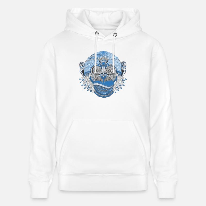 Abstrakter Affe Geschenk Geschenkidee - Stanley/Stella Unisex Bio-Hoodie CRUISER  - Weiß