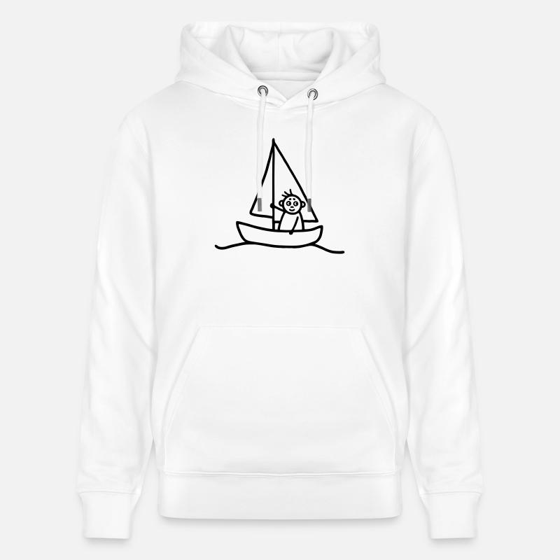 Voile - Voilier - sailing - Sweat à capuche bio CRUISER Stanley/Stella Unisexe - blanc