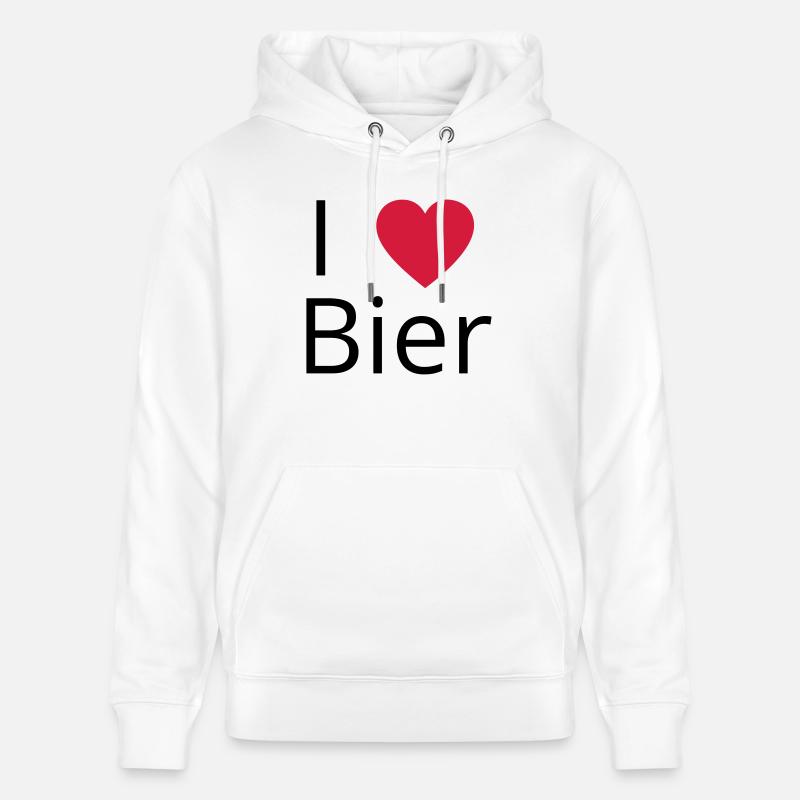 Ich liebe Bier Gechenkidee - Stanley/Stella Unisex Bio-Hoodie CRUISER  - Weiß