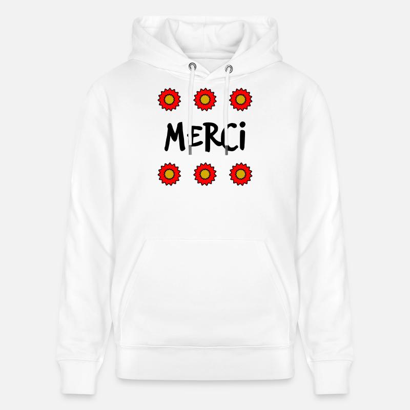 MAÎTRESSE. MAITRE. MERCI. MERCI MAÎTRESSE - Sweat à capuche bio CRUISER Stanley/Stella Unisexe - blanc