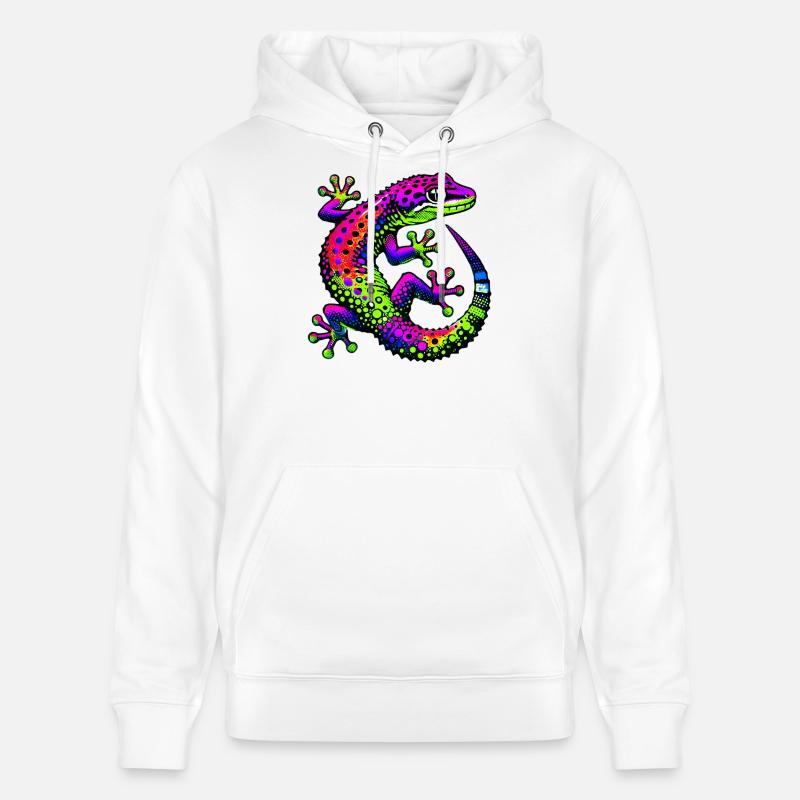 Gecko - Sweat à capuche bio CRUISER Stanley/Stella Unisexe - blanc